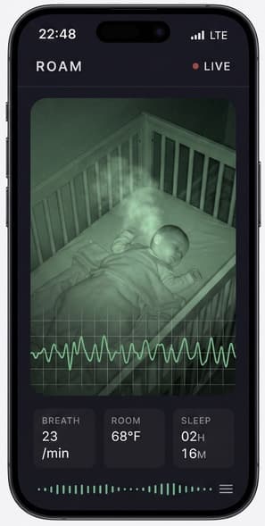 Roam monitor app — night vision view