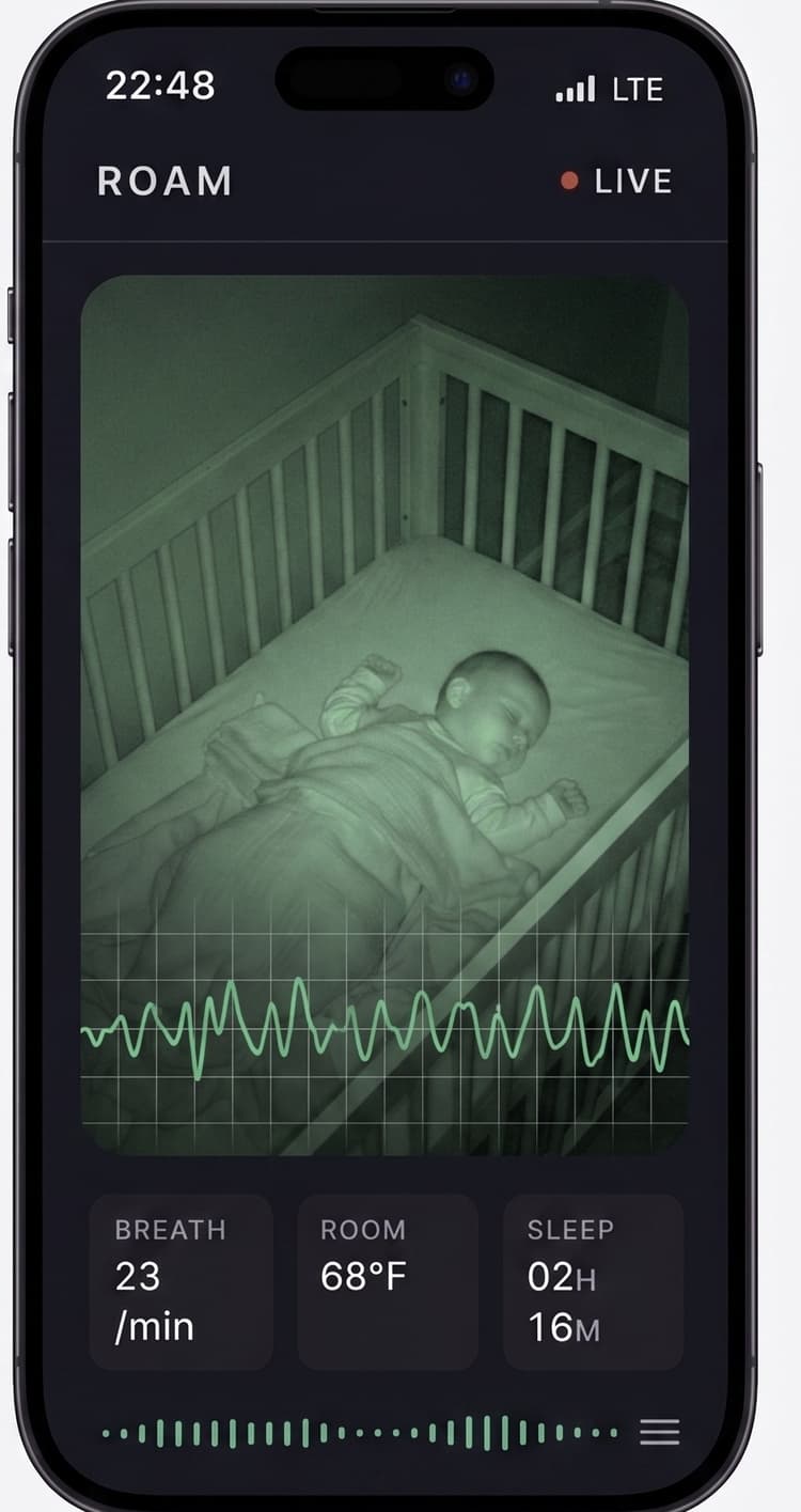 Roam monitor app — night vision view
